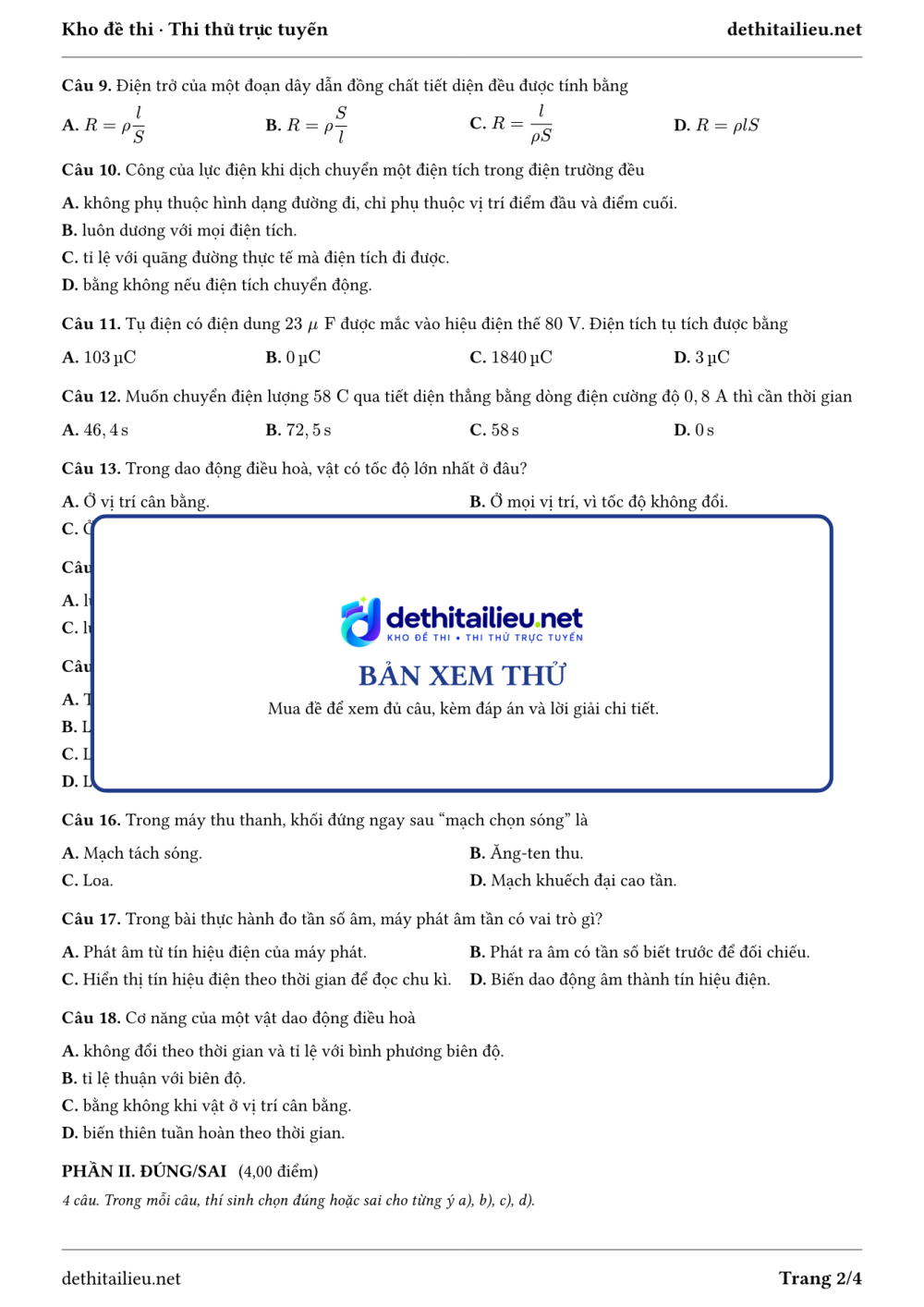 Trang 2 của đề L11-KSCL-01-01