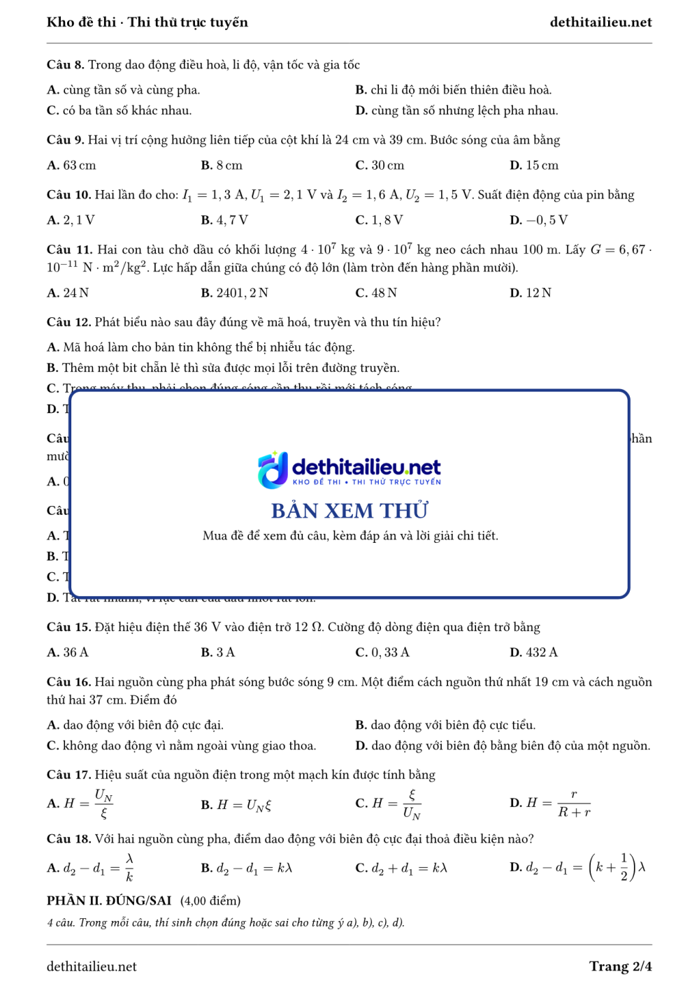 Trang 2 của đề L11-KSCL-01-10