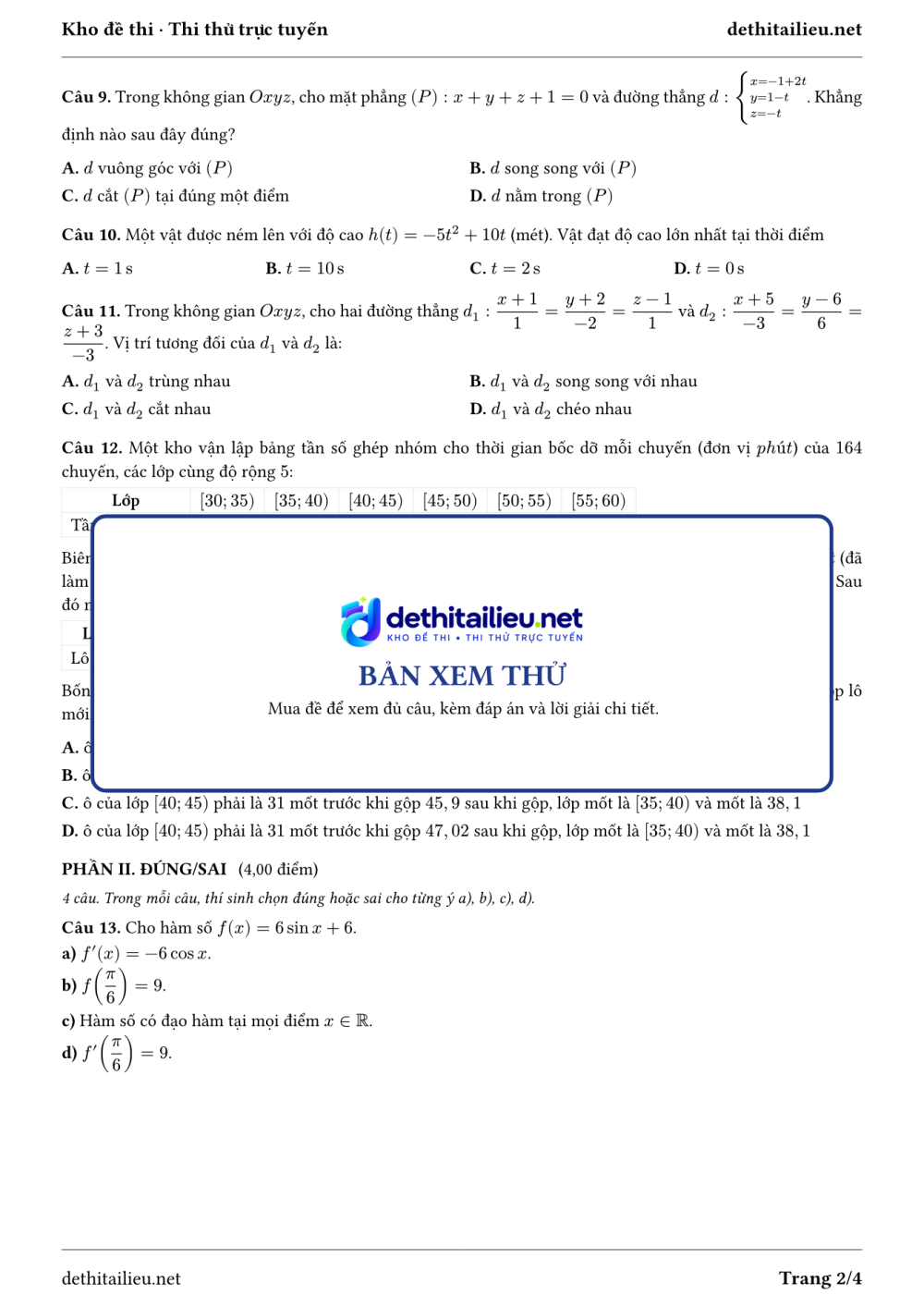 Trang 2 của đề T-TN-09-05