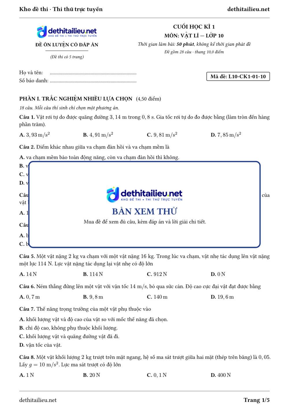 Trang 1 của đề L10-CK1-01-10