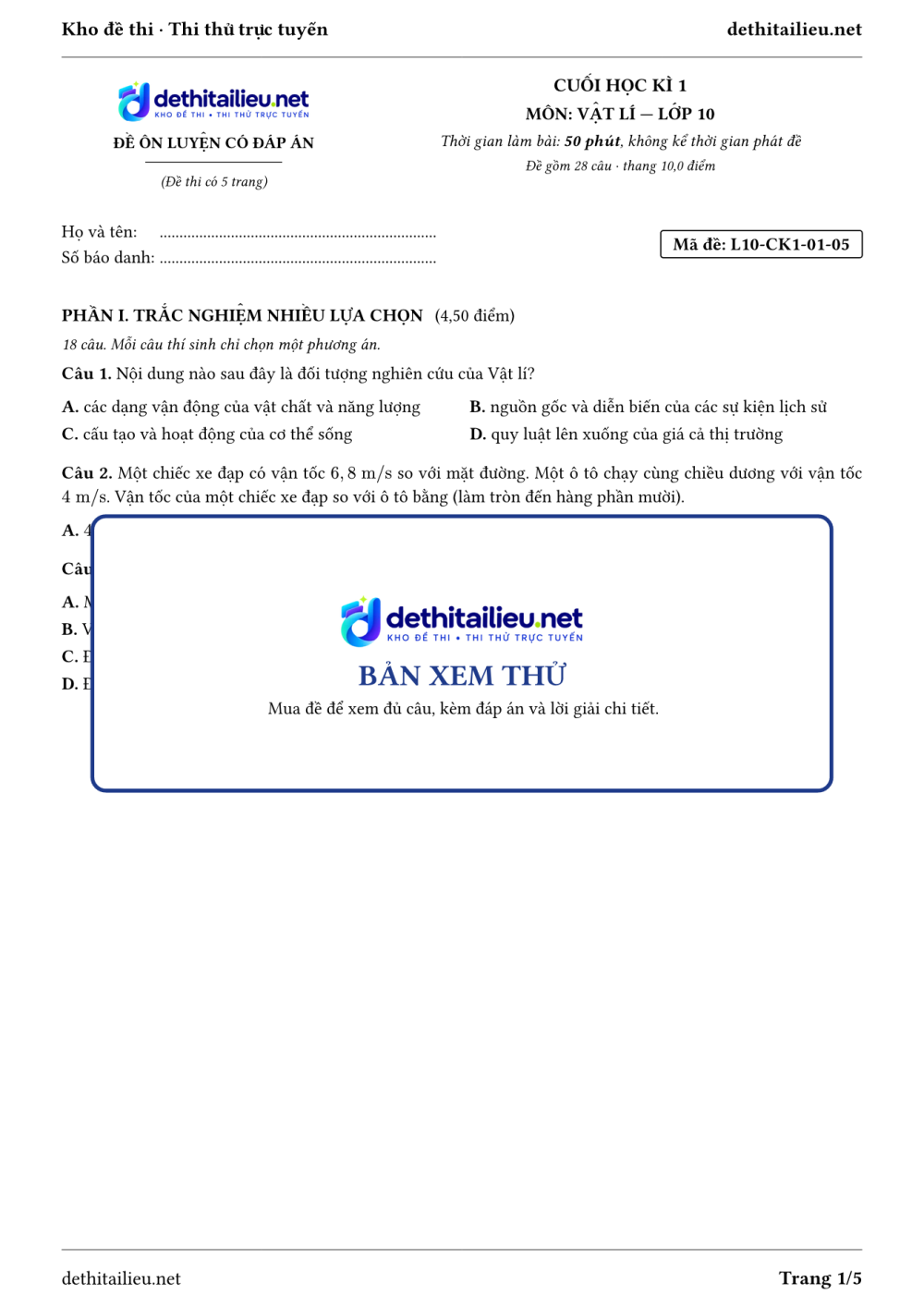 Trang 1 của đề L10-CK1-01-05