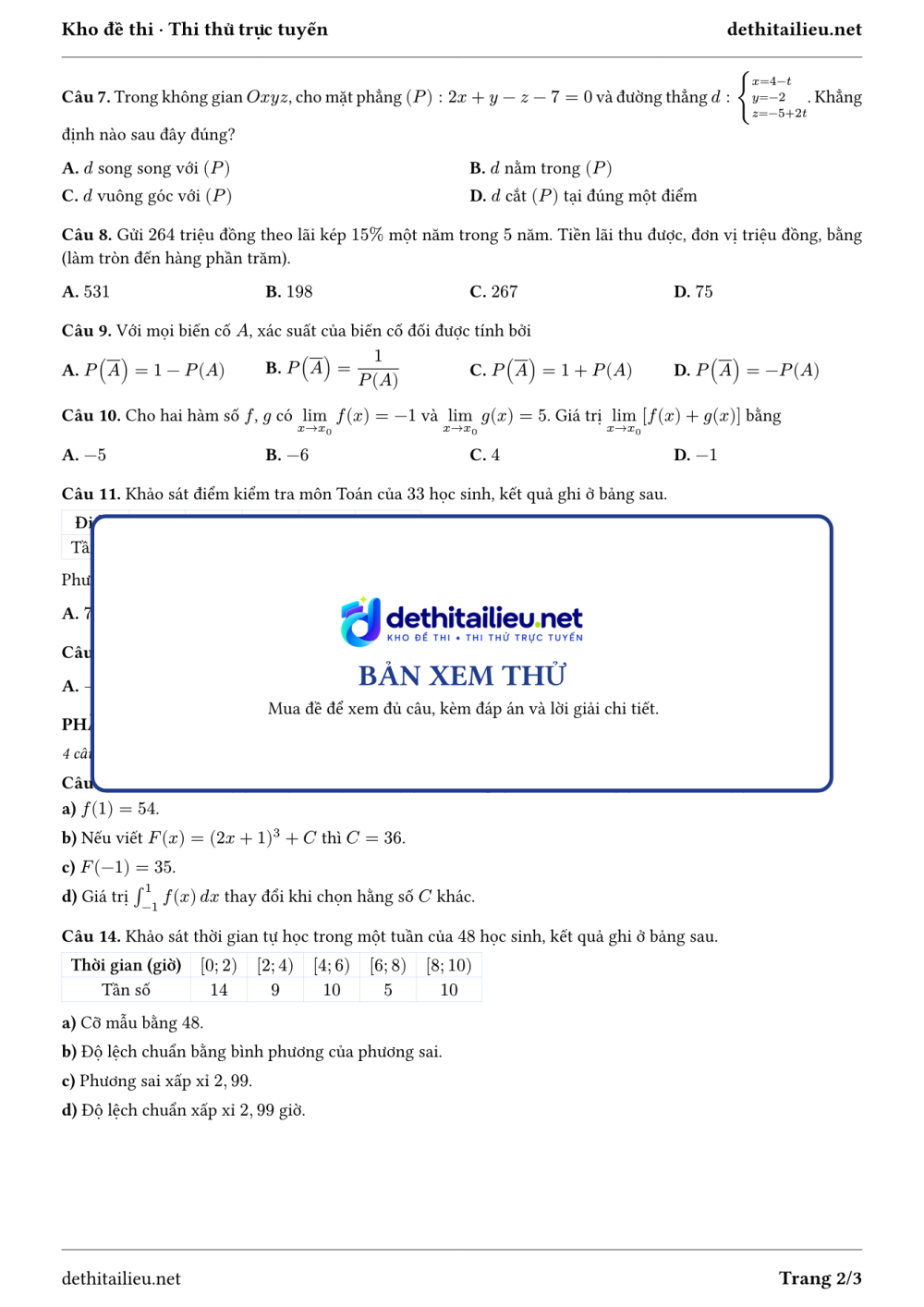 Trang 2 của đề T-TN-07-12