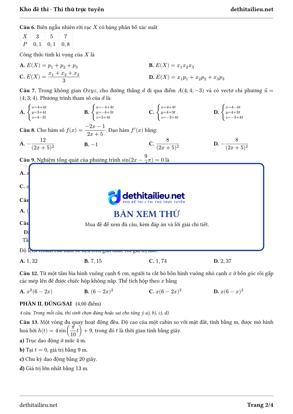 Trang 2 của đề T-TN-07-02
