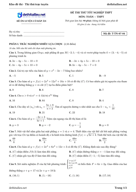 Trang 1 của đề T-TN-07-04