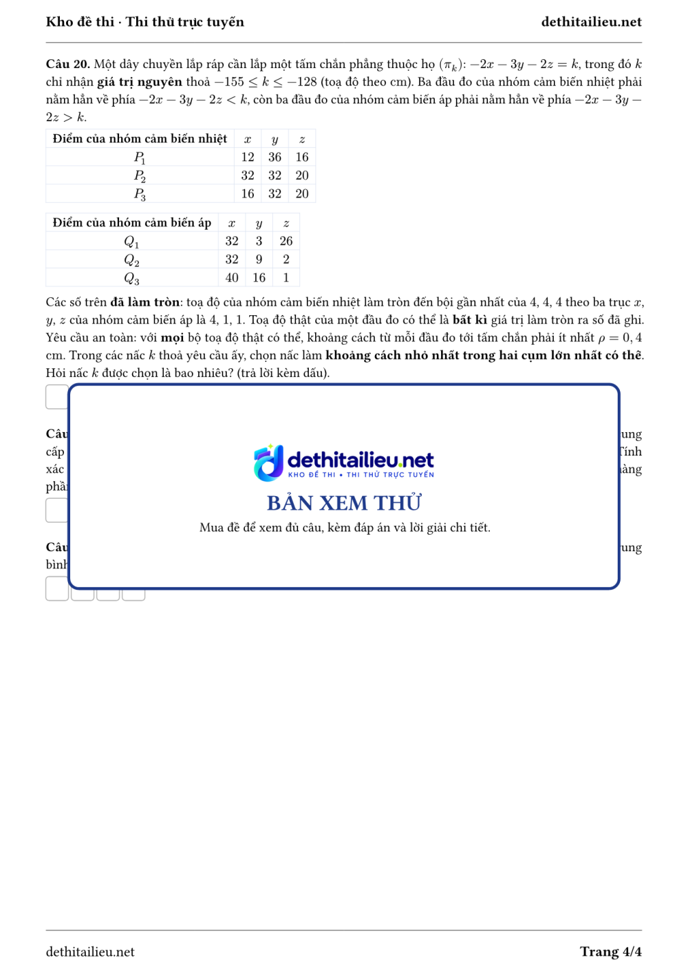 Trang 4 của đề T-TN-07-04