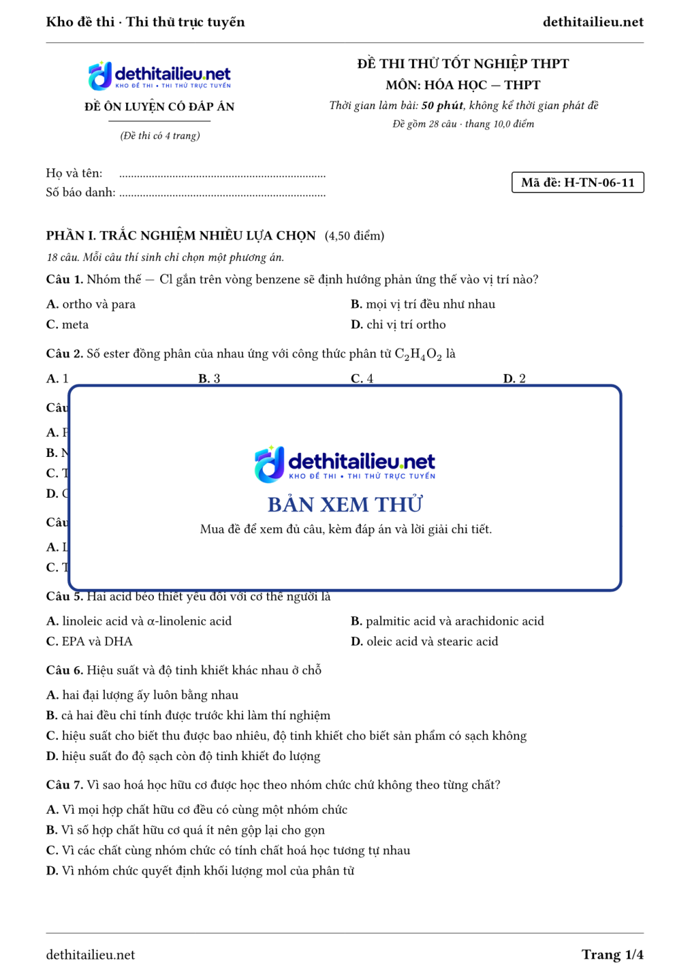Trang 1 của đề H-TN-06-11