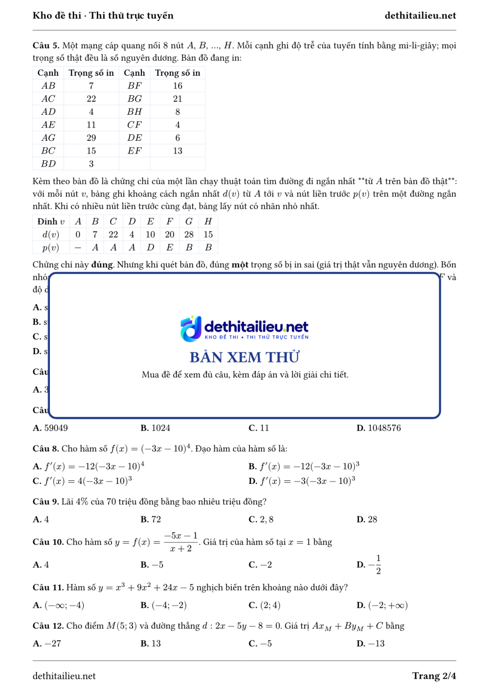 Trang 2 của đề T-TN-06-07