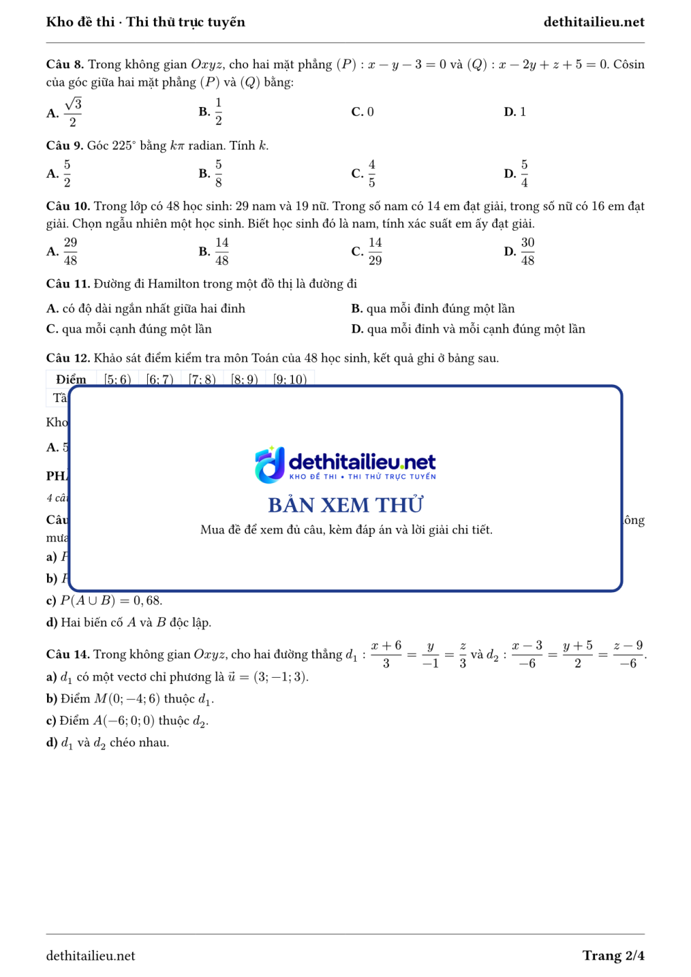 Trang 2 của đề T-TN-05-18