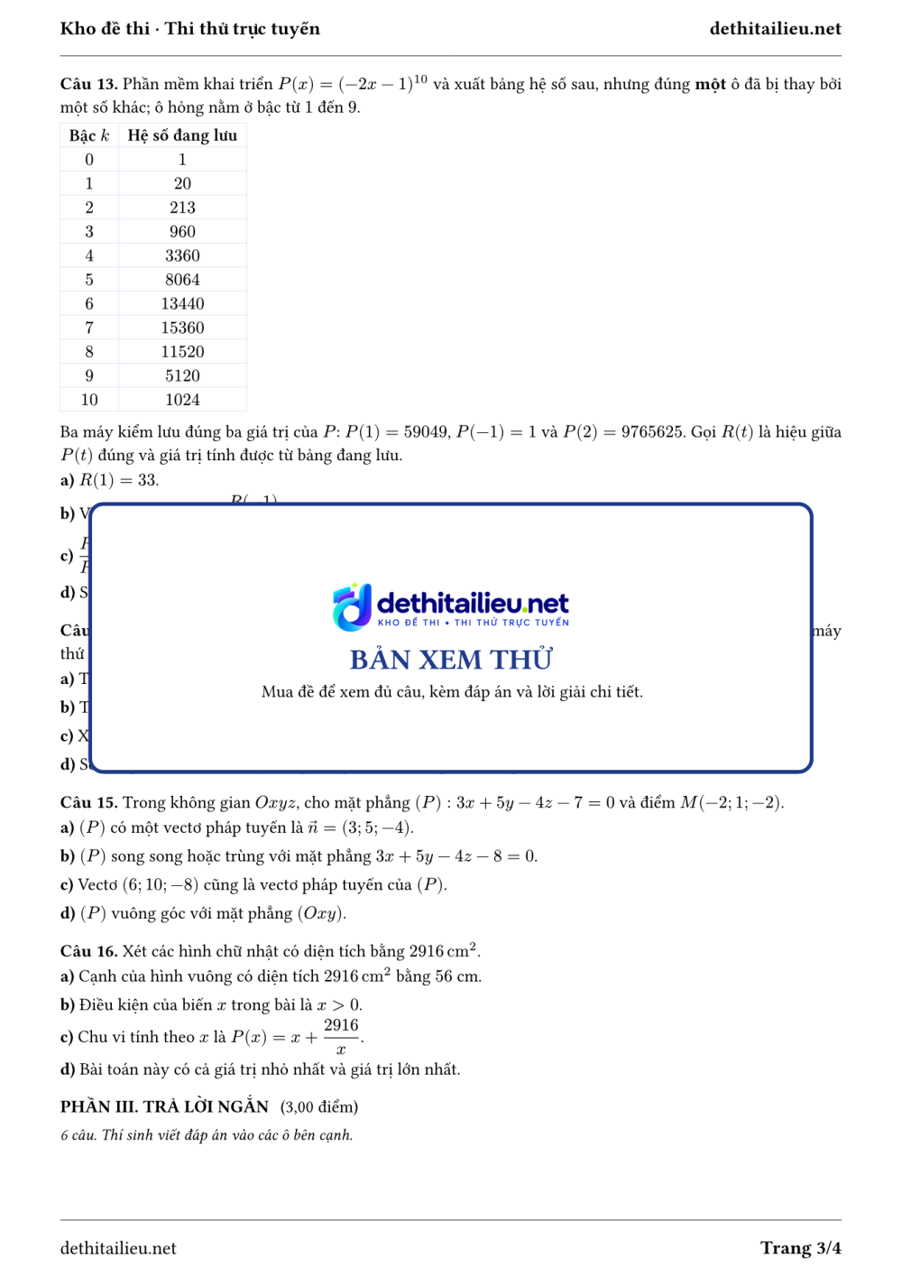 Trang 3 của đề T-TN-05-09