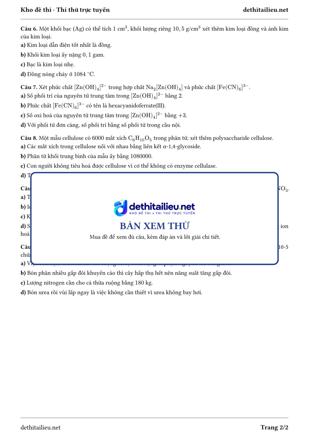 Trang 2 của đề H-TN-02-07