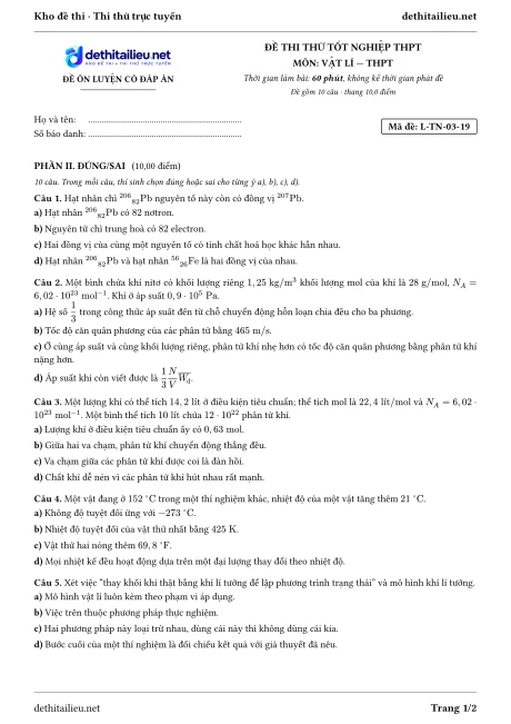 Trang 1 của đề L-TN-03-19