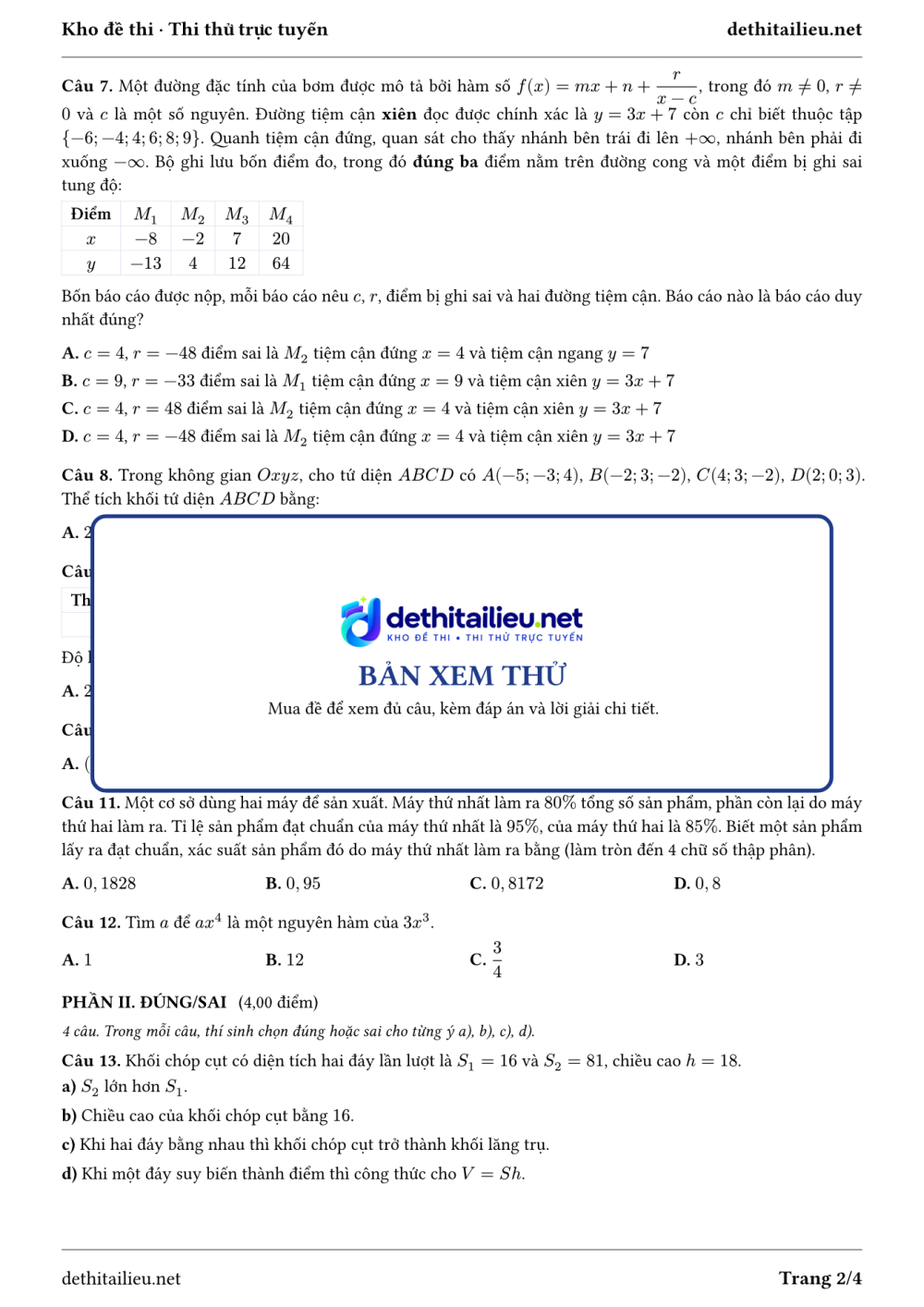 Trang 2 của đề T-TN-10-13