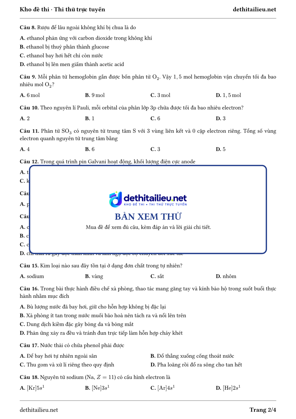 Trang 2 của đề H-TN-09-06