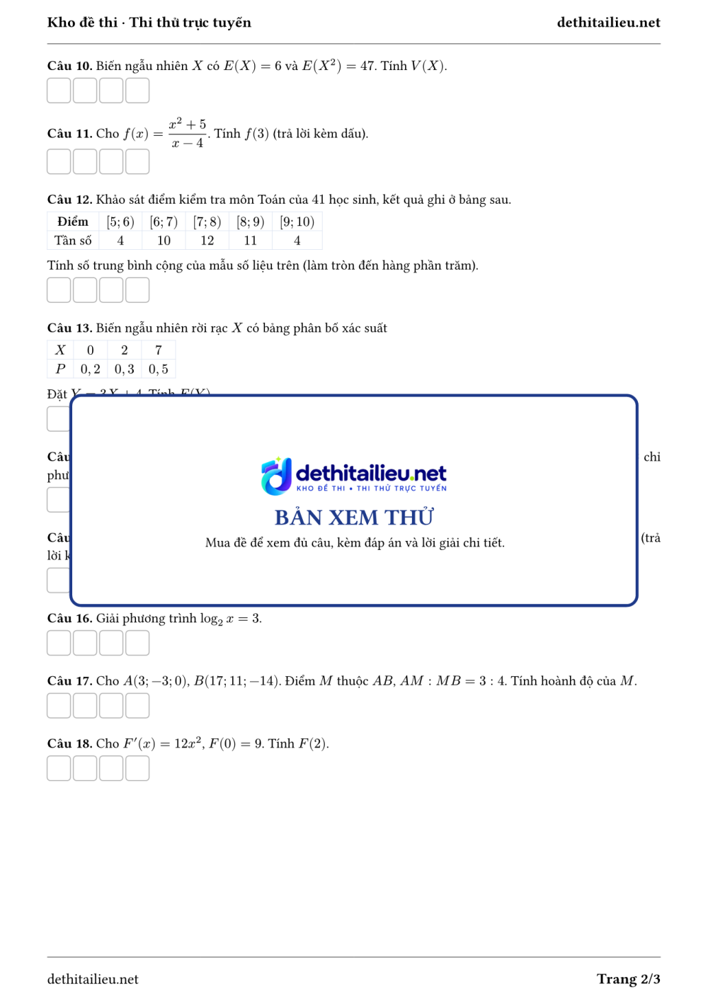 Trang 2 của đề T-TN-03-07