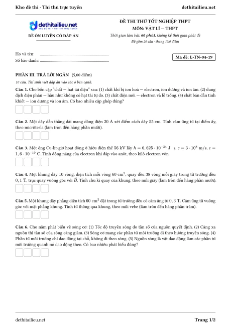 Trang 1 của đề L-TN-04-19