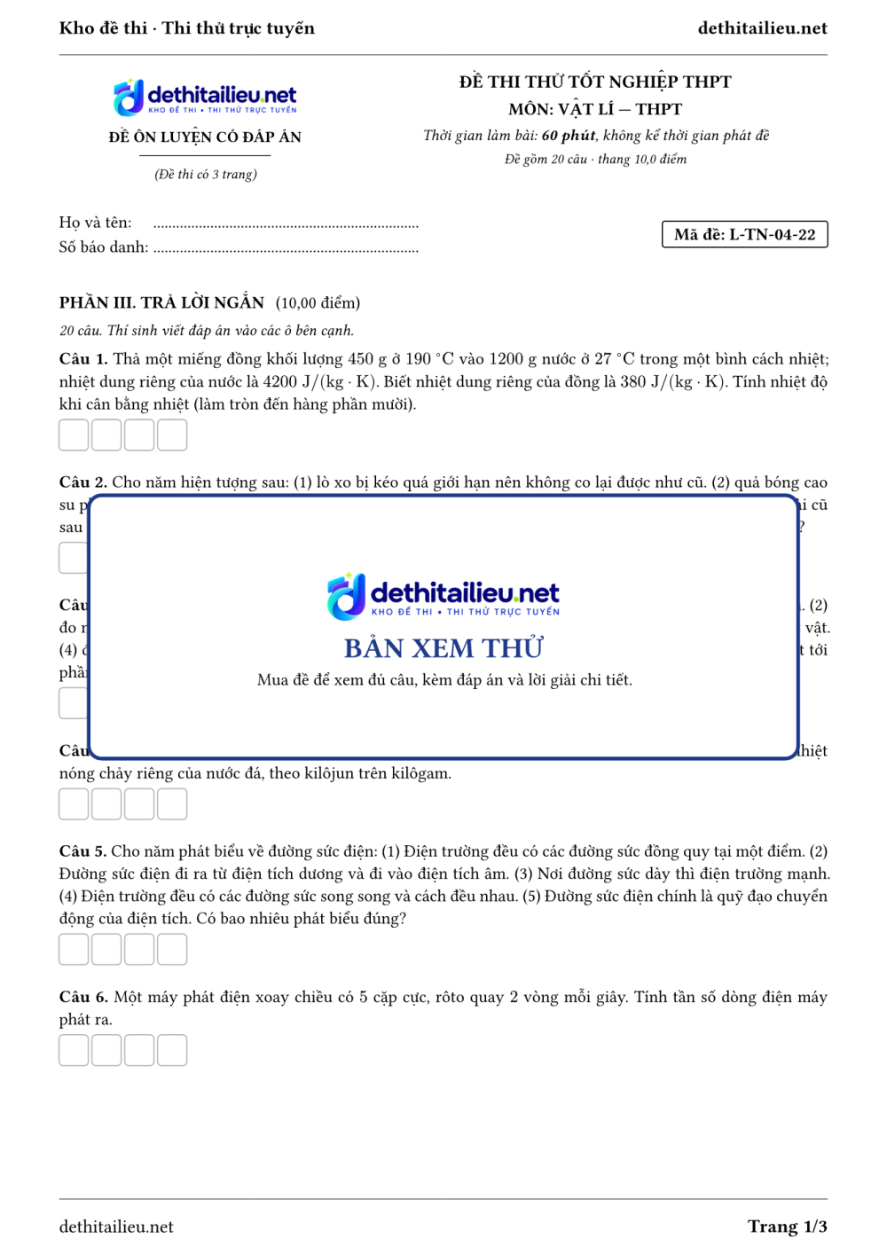 Trang 1 của đề L-TN-04-22