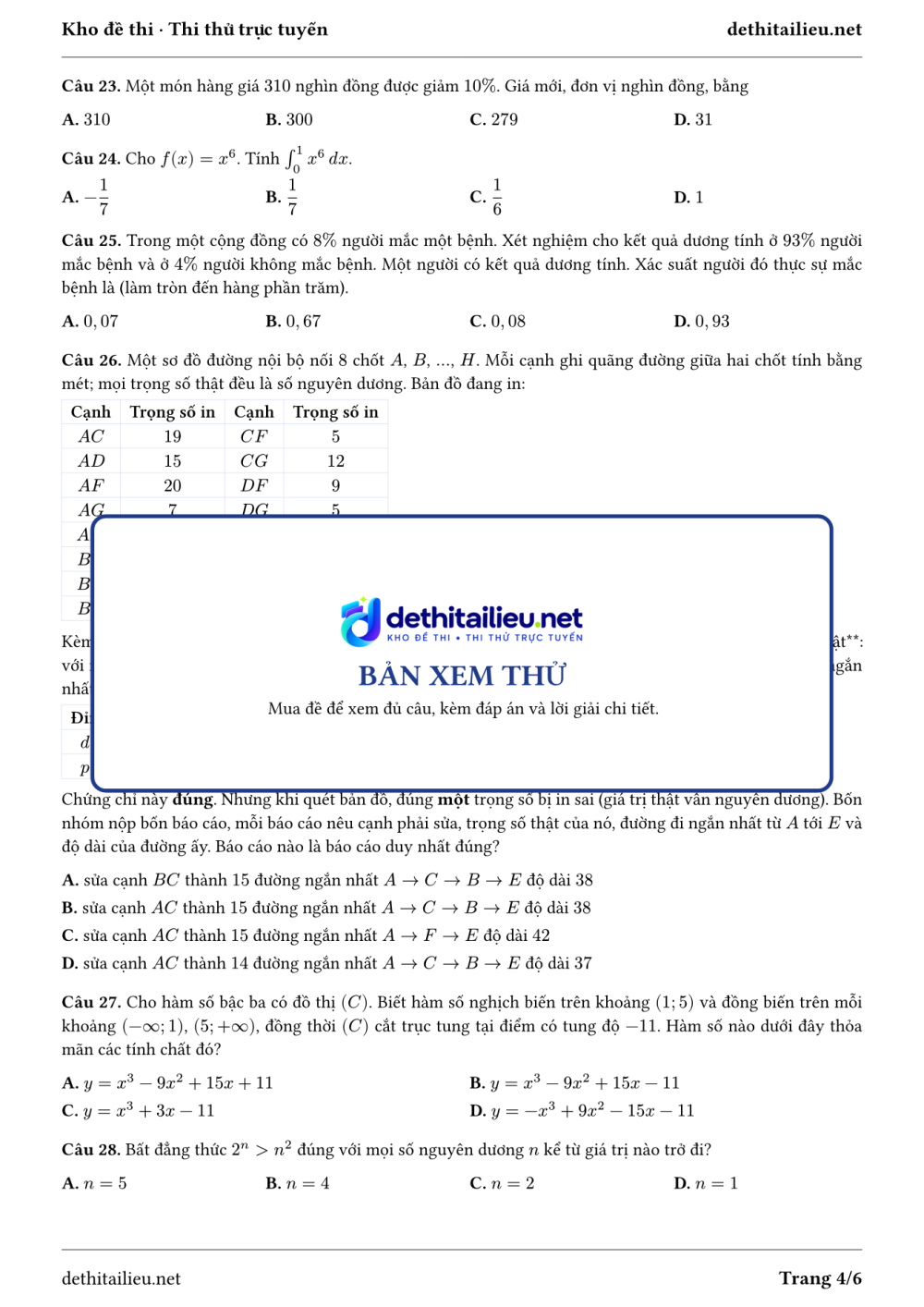 Trang 4 của đề T-TN-01-19