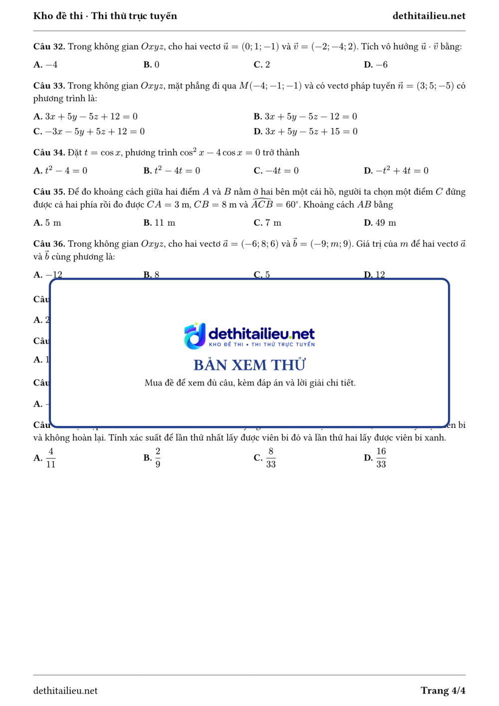 Trang 4 của đề T-TN-01-21