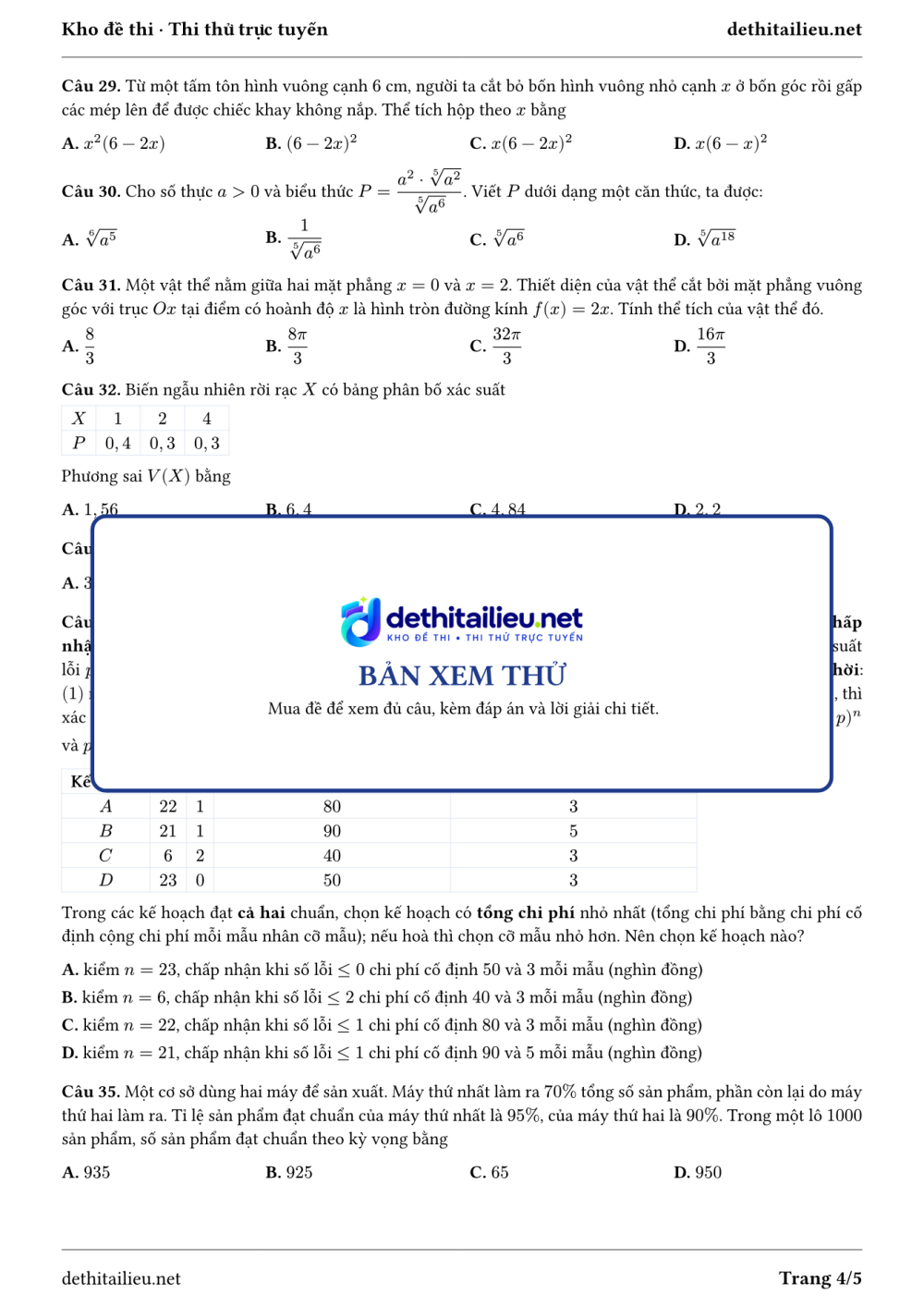 Trang 4 của đề T-TN-01-22