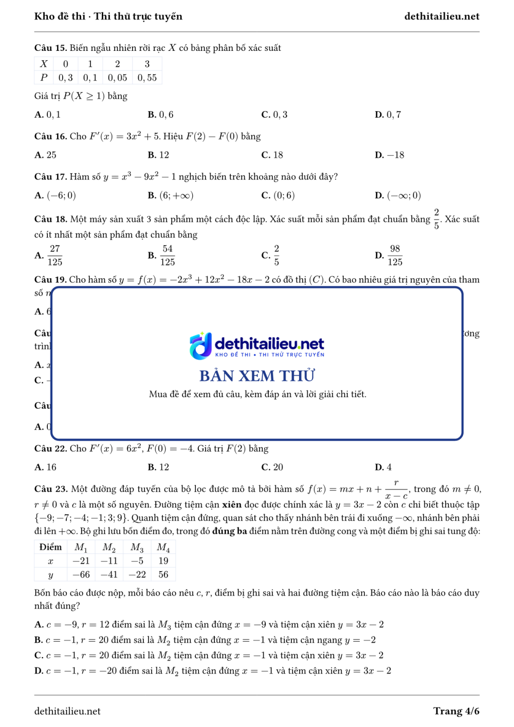 Trang 4 của đề T-TN-01-24