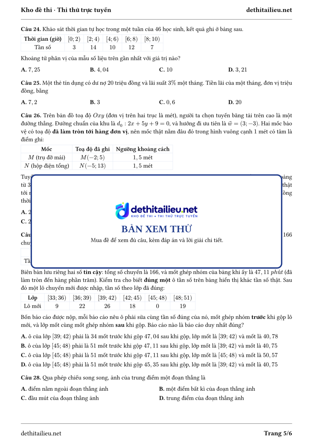 Trang 5 của đề T-TN-01-24