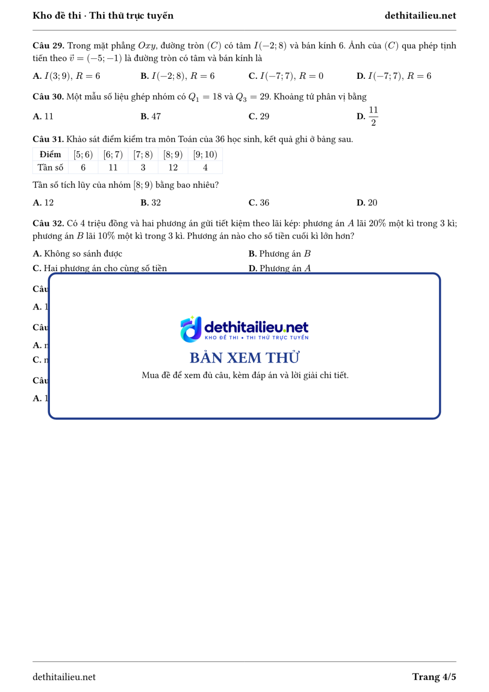 Trang 4 của đề T-TN-01-03