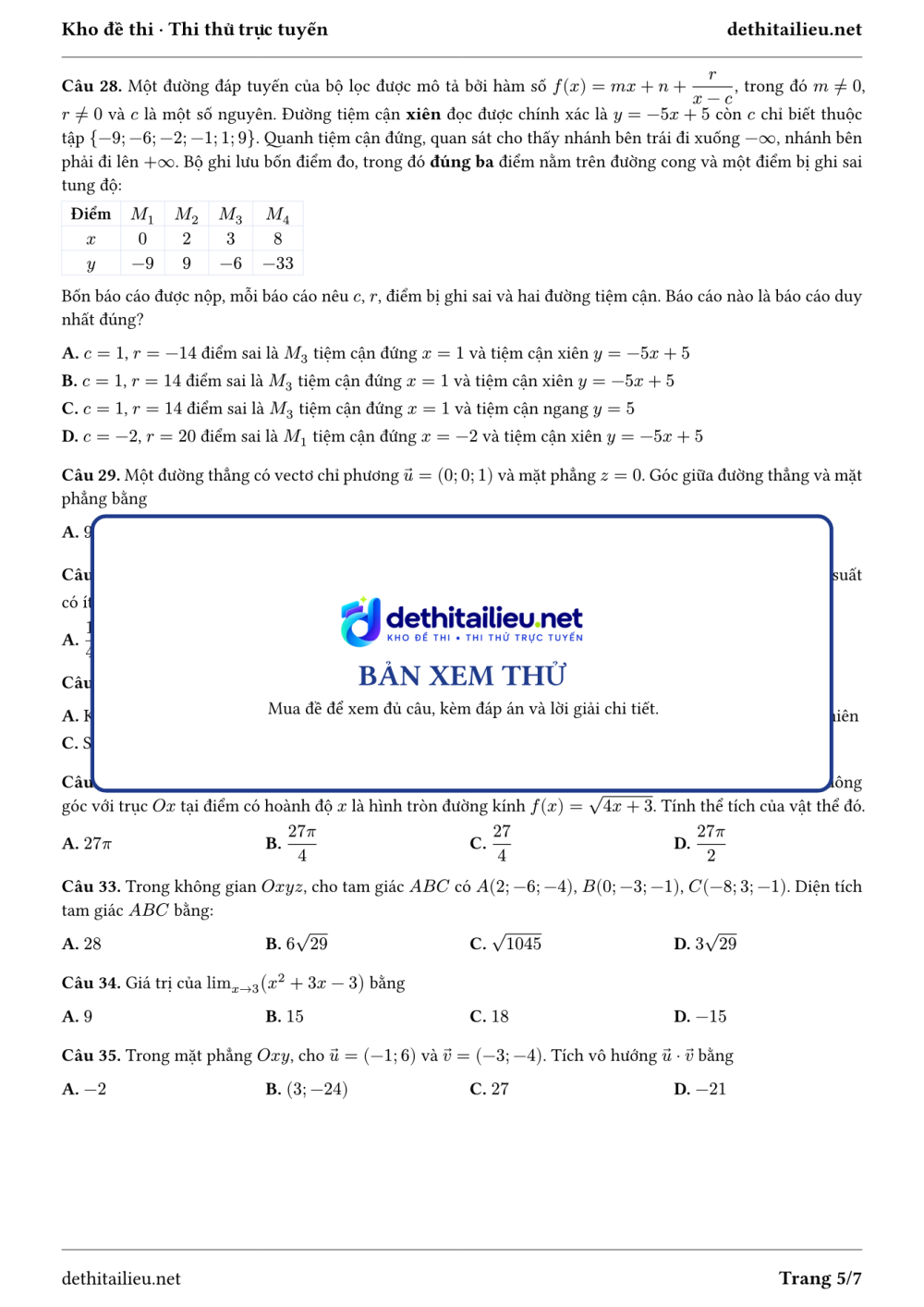 Trang 5 của đề T-TN-01-04
