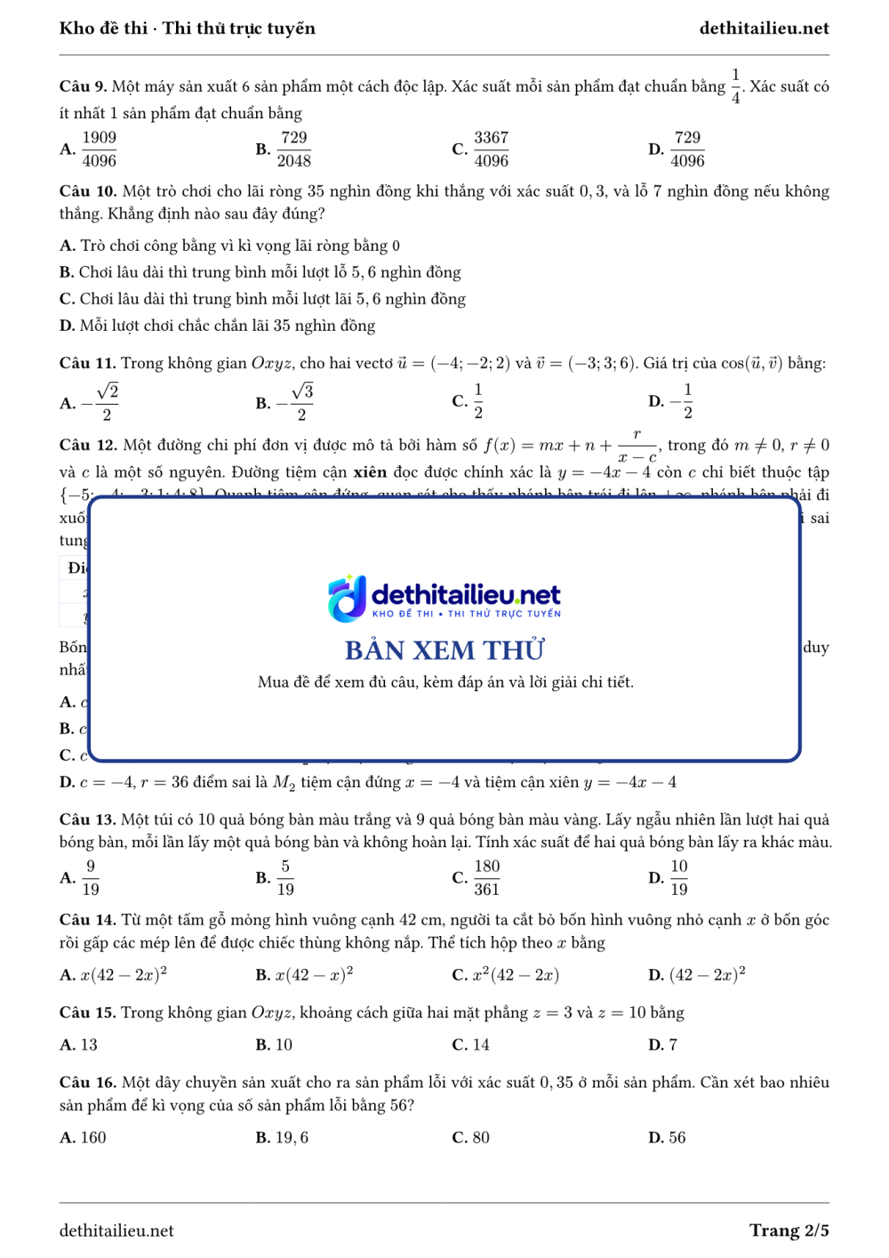 Trang 2 của đề T-TN-01-07