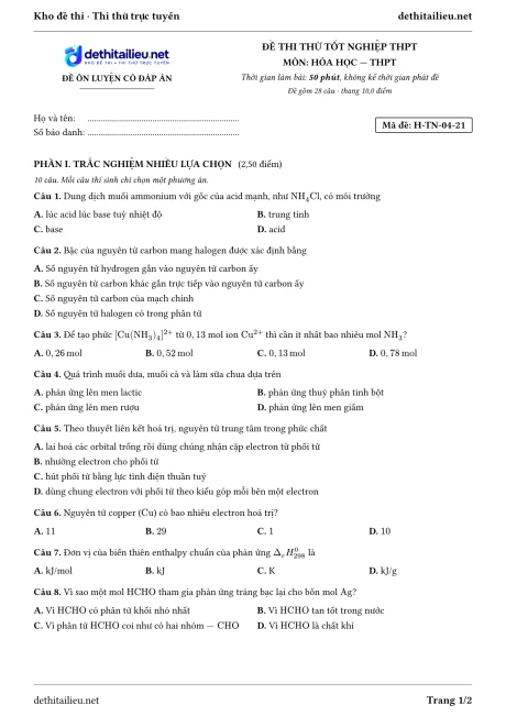 Trang 1 của đề H-TN-04-21
