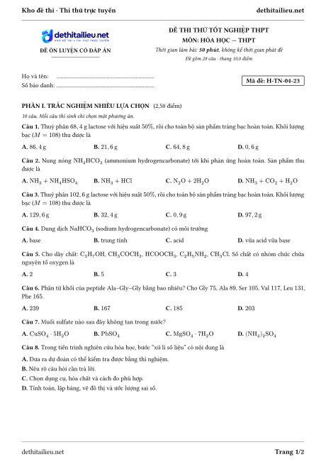 Trang 1 của đề H-TN-04-23