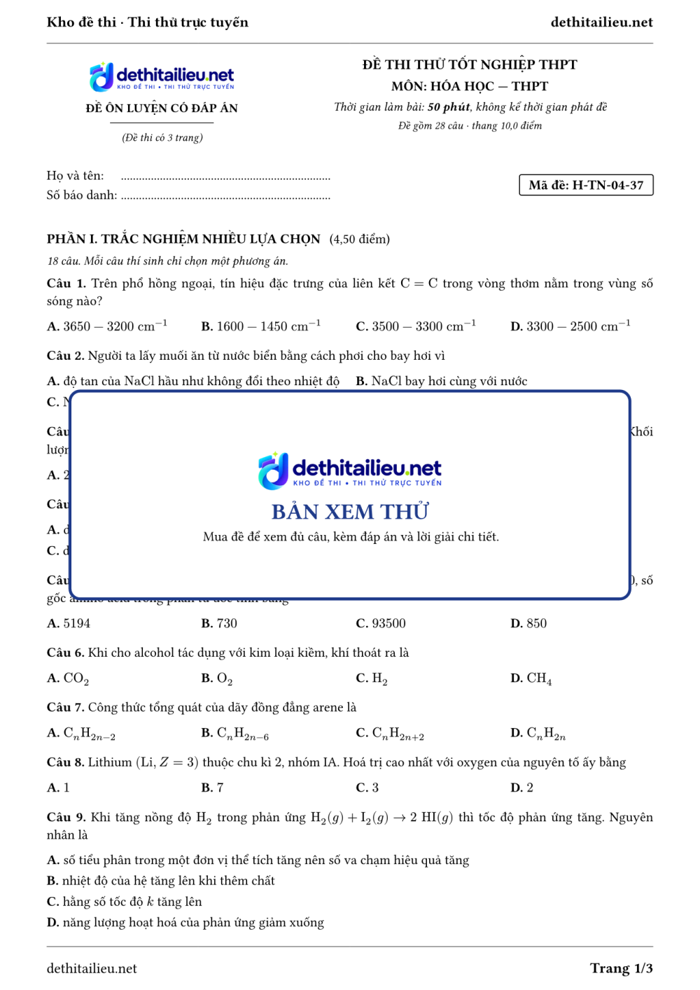 Trang 1 của đề H-TN-04-37