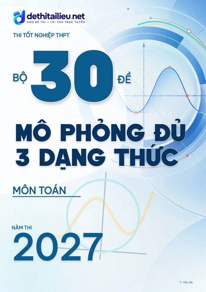 Bìa Bộ 30 đề mô phỏng đủ 3 dạng thức