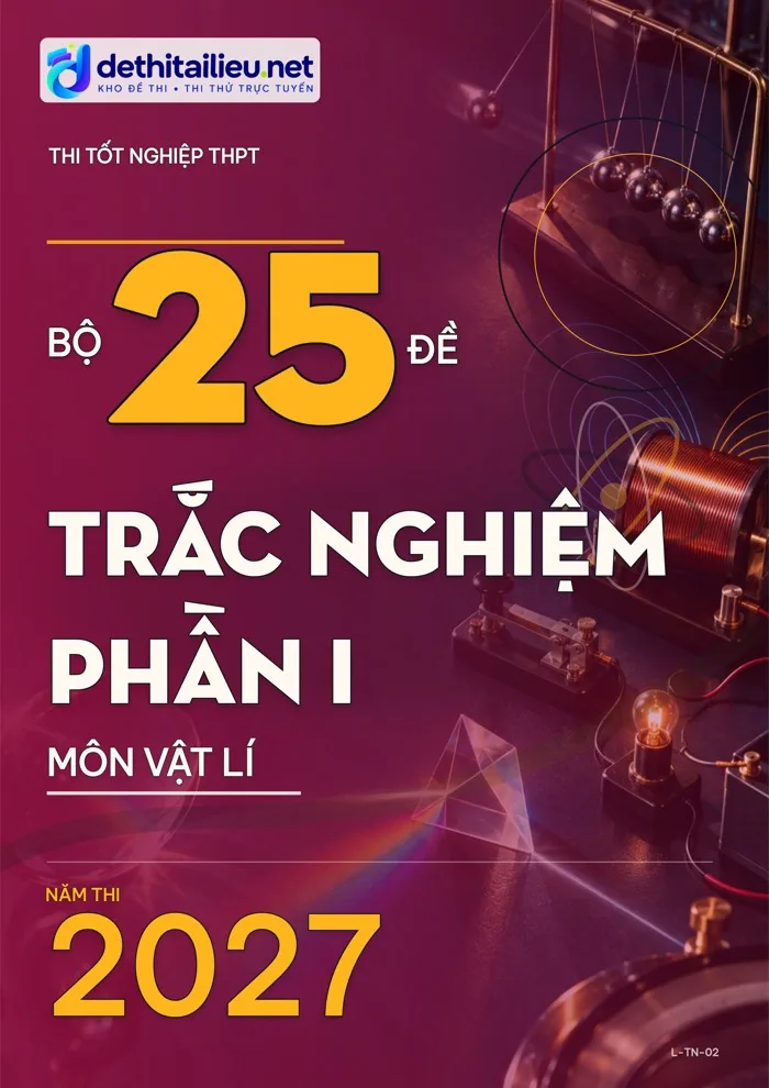 Bìa Bộ 25 đề trắc nghiệm Phần I