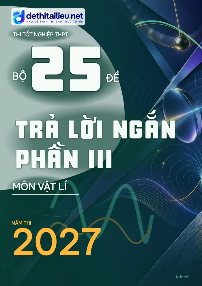 Bìa Bộ 25 đề trả lời ngắn Phần III