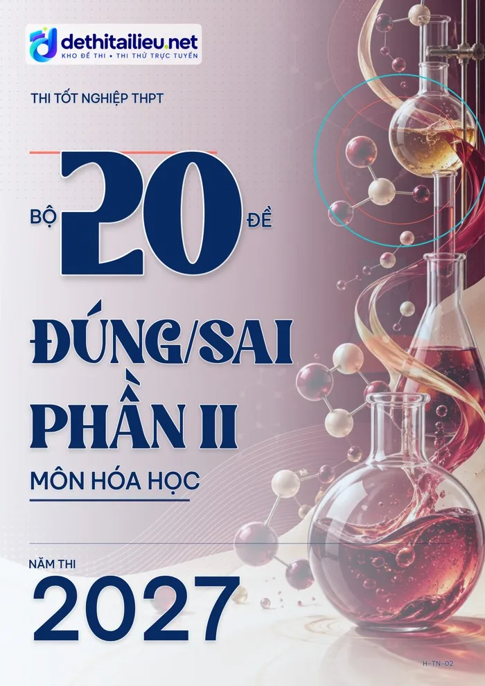 Bìa Bộ 20 đề Đúng/Sai Phần II