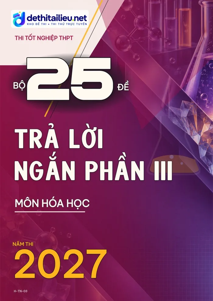 Bìa Bộ 25 đề trả lời ngắn Phần III
