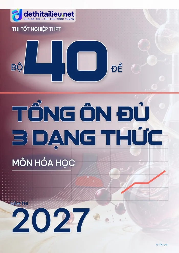 Bìa Bộ 40 đề tổng ôn đủ 3 dạng thức