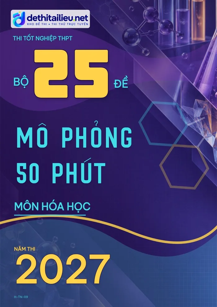 Bìa Bộ 25 đề mô phỏng 50 phút