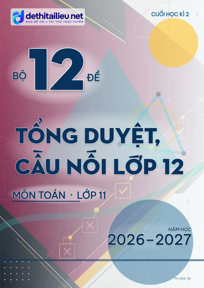 Bìa Bộ 12 đề tổng duyệt, cầu nối lớp 12