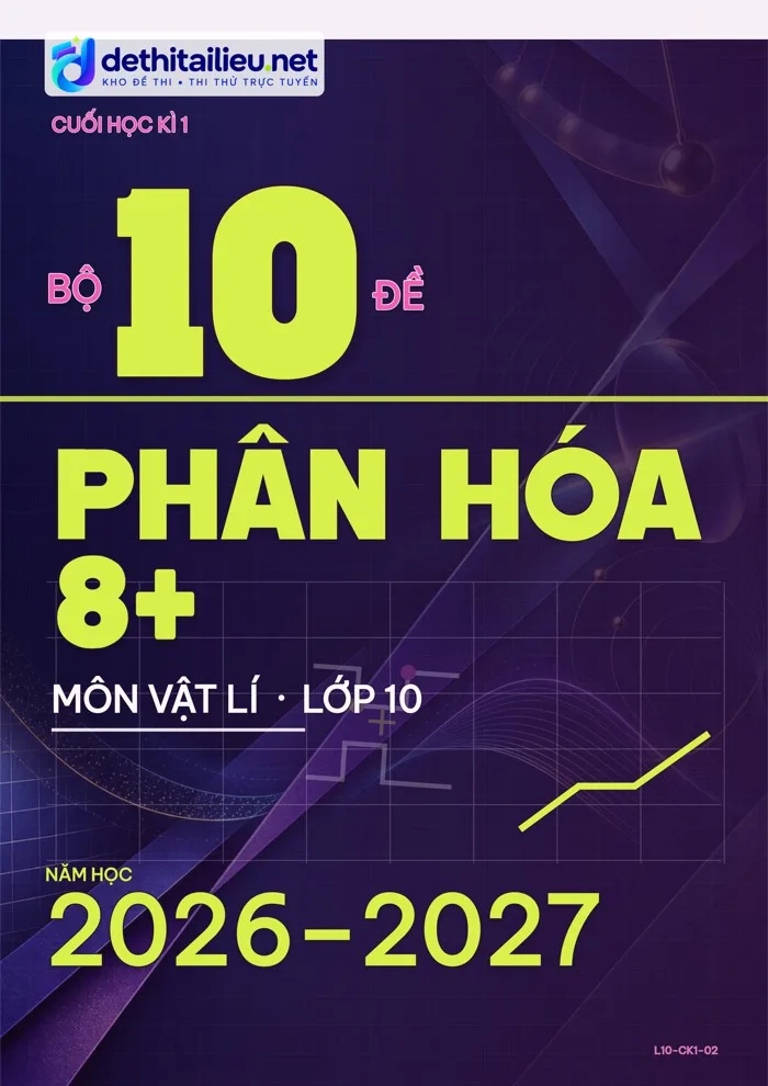 Bìa Bộ 10 đề phân hóa 8+