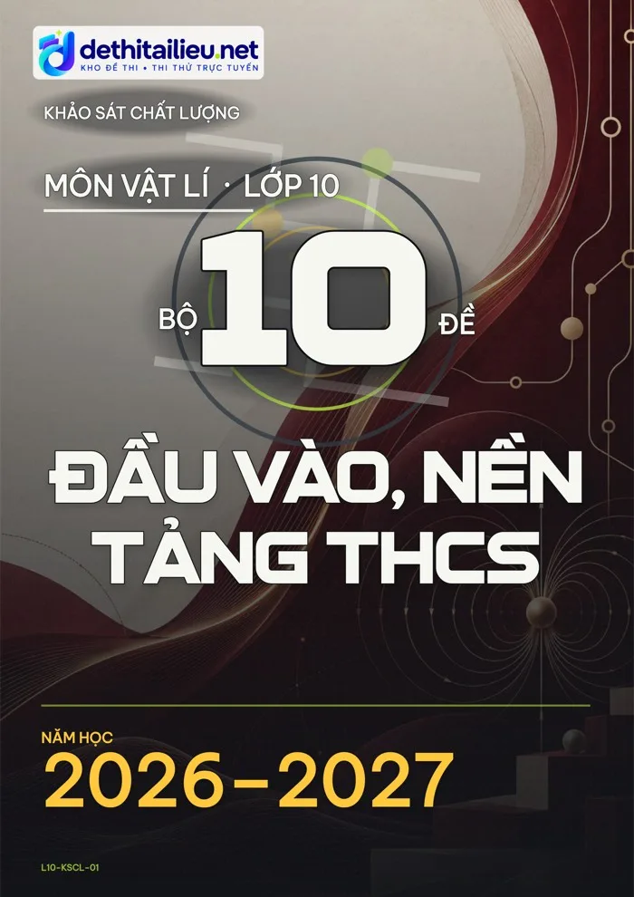 Bìa Bộ 10 đề đầu vào, nền tảng THCS