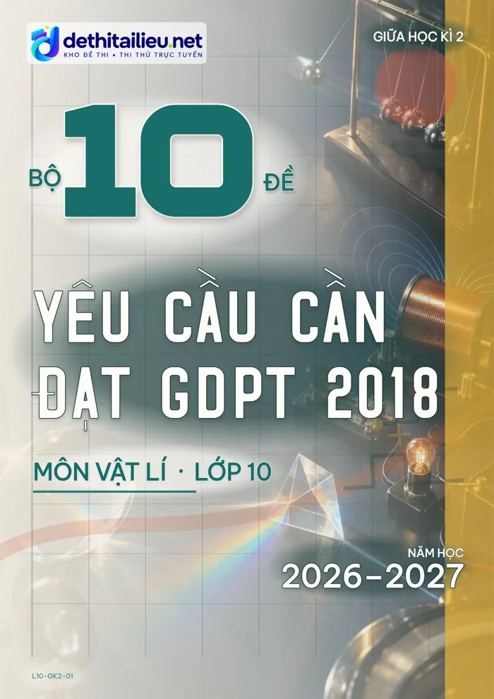 Bìa Bộ 10 đề yêu cầu cần đạt GDPT 2018