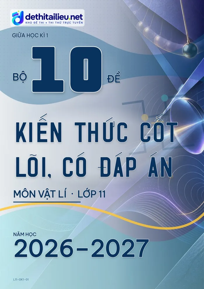 Bìa Bộ 10 đề kiến thức cốt lõi, có đáp án