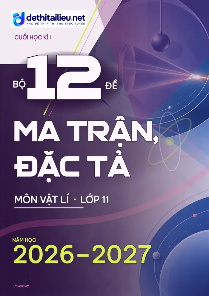 Bìa Bộ 12 đề ma trận, đặc tả