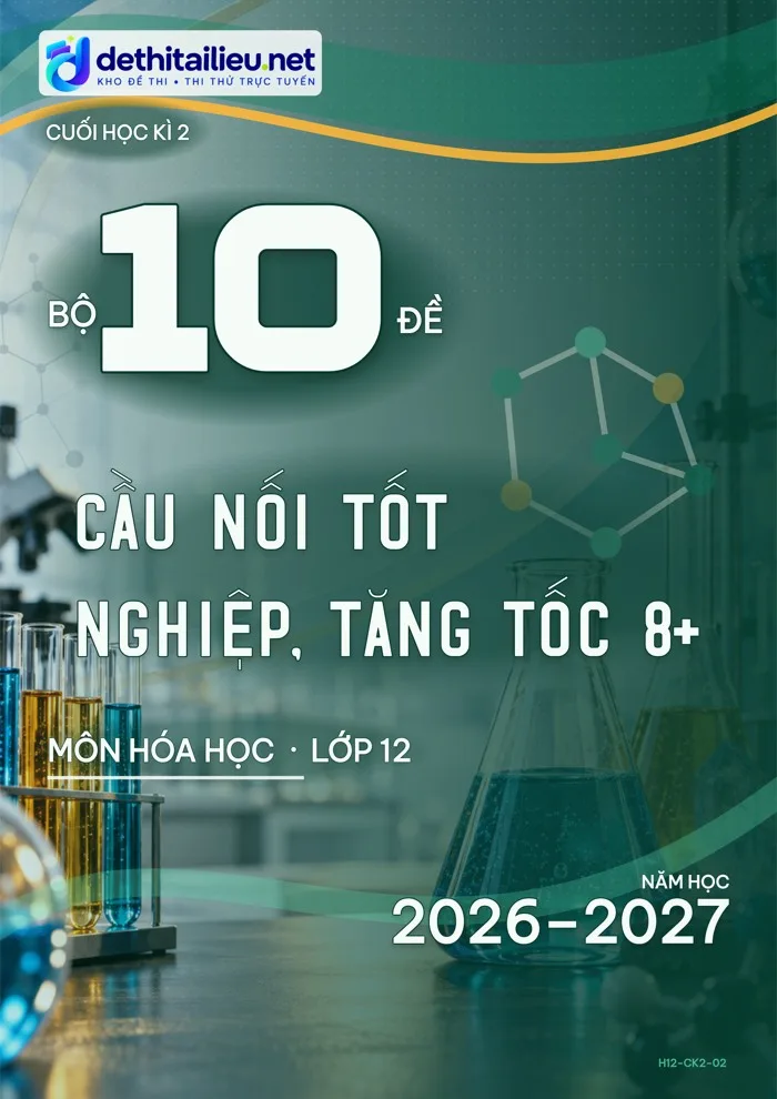 Bìa Bộ 10 đề cầu nối tốt nghiệp, tăng tốc 8+